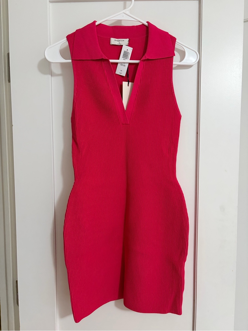 Hot Pink Babaton Body-con Mini Dress
